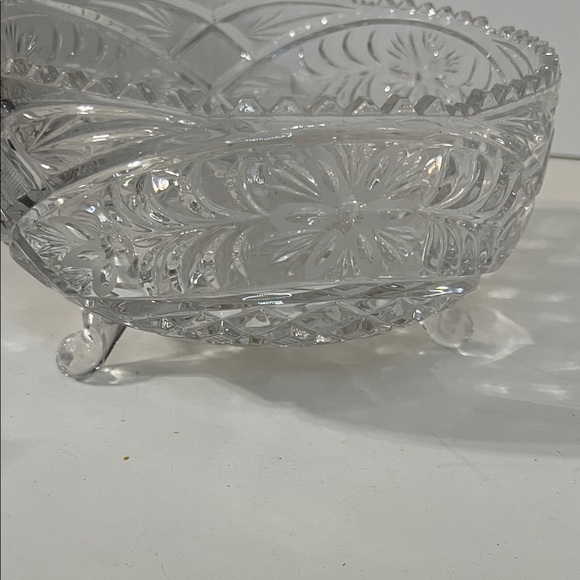 Elegant Crystal Glass Bowl 24% Genuine Lead Crystal Handcut